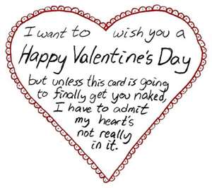 Valentine's Day card asking for sex